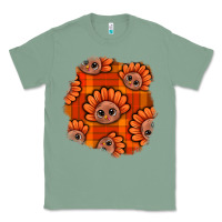 Sage Thanksgiving Turkey With Tartan Patch Classic Tee - BundleAndBundleShop