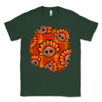 Sports Green Thanksgiving Turkey With Tartan Patch Classic Tee - BundleAndBundleShop