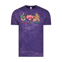 Cloud Purple Peace Love Nail Hustler Vintage Tee - BundleAndBundleShop