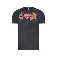 Vintage Black Peace Love Nail Hustler Vintage Tee - BundleAndBundleShop