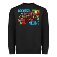 Black because teachers cant live on apples alone Heavyweight Sweatshirt - NancyCooperArtShop