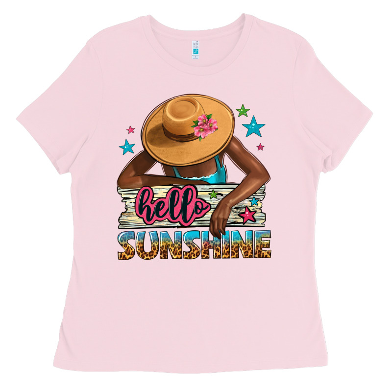 Hello Sunshine Ladies Tee by NancyCooperArtShop | Teevron