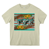Mossy western cow serape leopard sunflowers mousepad Heavy Core Tee - BarkalooDesign