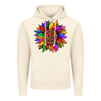 Vintage Artic Pride LGBTQ+ Sunflower With Peace Vintage Hoodie - BundleAndBundleShop