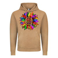 Vintage Camel Pride LGBTQ+ Sunflower With Peace Vintage Hoodie - BundleAndBundleShop