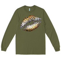 Army Green Cheetah Lips Long Sleeve Tee - Bettercallsaul