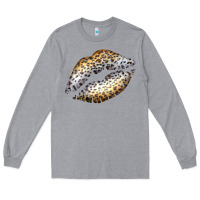 Heather Grey Cheetah Lips Long Sleeve Tee - Bettercallsaul