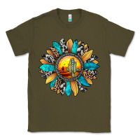 Army Green sunset sunflower Classic Tee - JahusDesignShop