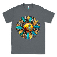 Charcoal Heather sunset sunflower Classic Tee - JahusDesignShop