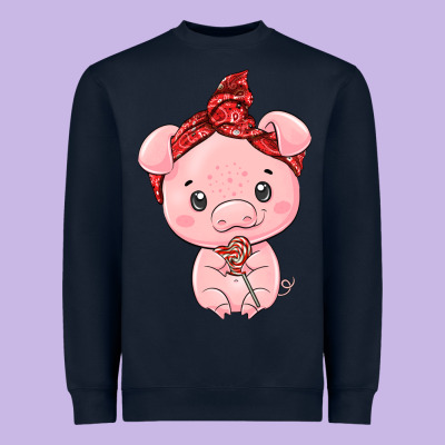 Cute Pig Heavyweight Sweatshirt Designed By Texasbilliewilder