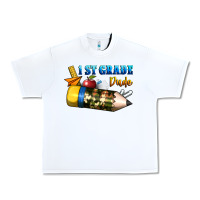 White 1 st grade dude Urban Heavy Tee - BundleAndBundleShop