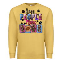 Antique Gold Less people more dogs Mother's Day Premium Sweatshirt - FaDigitalArtStudio