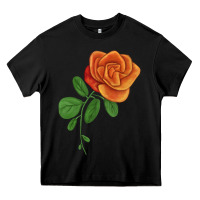 Black Burst Of Joy Rose Heavy Core Tee - LillyAllenDesigns