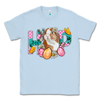 Dusty Blue Hop Bunny Easter Classic Tee - BundleAndBundleShop