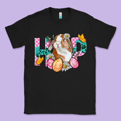Hop Bunny Easter Classic Tee Designed By Bundleandbundleshop