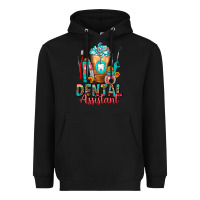 Black Dental Assistant Dentist Frappe Heavyweight Hoodie - FaDigitalArtStudio