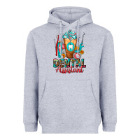 Heather Grey Dental Assistant Dentist Frappe Heavyweight Hoodie - FaDigitalArtStudio