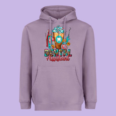 Dental Assistant Dentist Frappe Heavyweight Hoodie Designed By Fadigitalartstudio