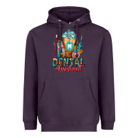 Plum Dental Assistant Dentist Frappe Heavyweight Hoodie - FaDigitalArtStudio