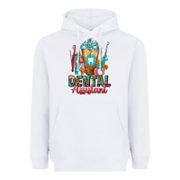 White Dental Assistant Dentist Frappe Heavyweight Hoodie - FaDigitalArtStudio