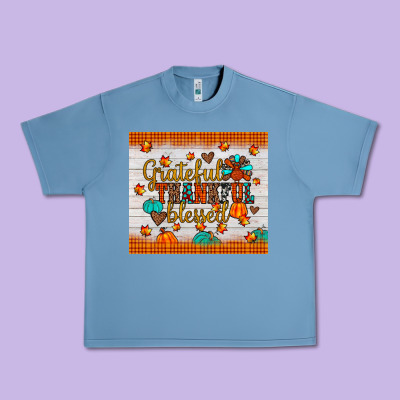 Grateful Thankful Blessed Urban Heavy Tee Designed By Jahusdesignshop