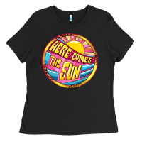 Black Here comes the sun Ladies Tee - NancyCooperArtShop