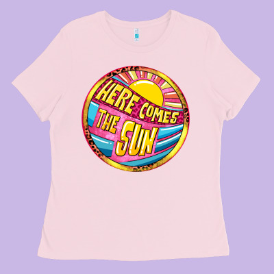 Here Comes The Sun Ladies Tee Designed By Nancycooperartshop