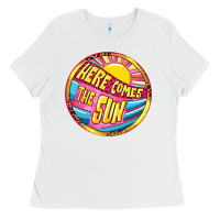 White Here comes the sun Ladies Tee - NancyCooperArtShop