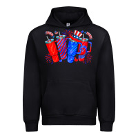 Black american obsessive cup Urban Hoodie - CowhideDigitalArt