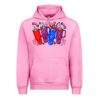 Fuchsia Pink american obsessive cup Urban Hoodie - CowhideDigitalArt