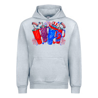 Heather Grey american obsessive cup Urban Hoodie - CowhideDigitalArt