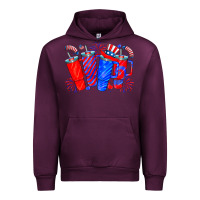 Mauve Wine american obsessive cup Urban Hoodie - CowhideDigitalArt