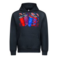 Navy american obsessive cup Urban Hoodie - CowhideDigitalArt