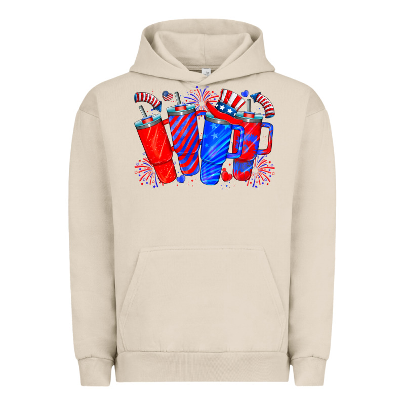 American Obsessive Cup Urban Hoodie by CowhideDigitalArt | Teevron