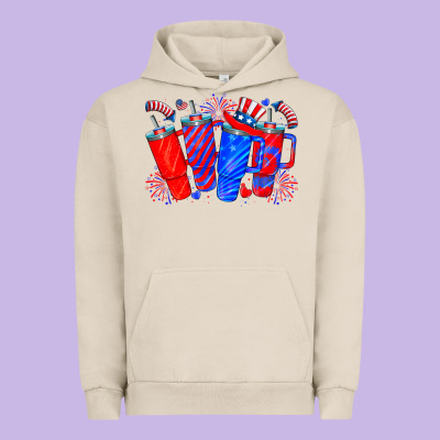 American Obsessive Cup Urban Hoodie Designed By Cowhidedigitalart