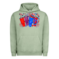 Pigment Oil Green american obsessive cup Urban Hoodie - CowhideDigitalArt