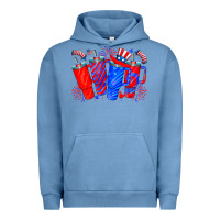 Pigment Pebble Blue american obsessive cup Urban Hoodie - CowhideDigitalArt