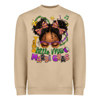 Mushroom little miss mardi gras afro messy bun kid Heavyweight Sweatshirt - texasbilliewilder