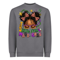 Storm little miss mardi gras afro messy bun kid Heavyweight Sweatshirt - texasbilliewilder