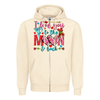 Sandshell I love you to the moon and back Valentine's Day Zipper Hoodie - HowdyJamesFarm