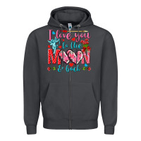 Smoke I love you to the moon and back Valentine's Day Zipper Hoodie - HowdyJamesFarm