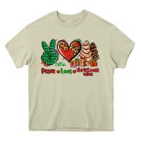 Mossy peace love Christmas cakes Heavy Core Tee - AdoDesignShop