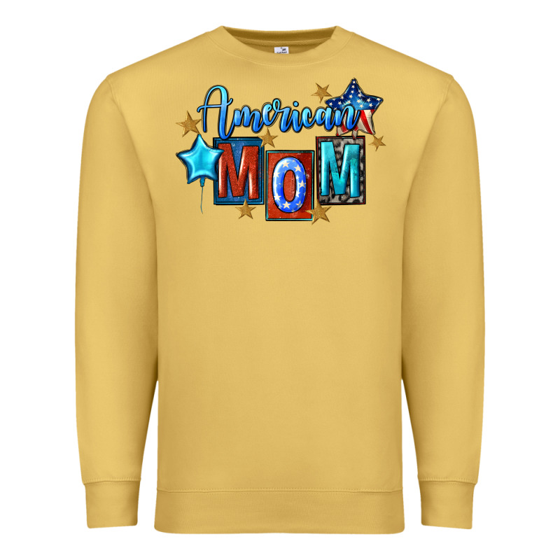 American Mom 4th Of July Premium Sweatshirt by FaDigitalArtStudio | Teevron