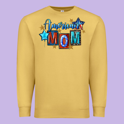 American Mom 4th Of July Premium Sweatshirt Designed By Fadigitalartstudio