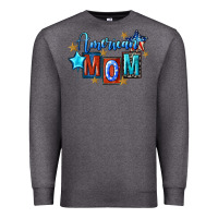 Charcoal Heather American mom 4th of july Premium Sweatshirt - FaDigitalArtStudio