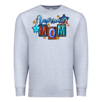 Heather Grey American mom 4th of july Premium Sweatshirt - FaDigitalArtStudio