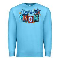Ocean Blue American mom 4th of july Premium Sweatshirt - FaDigitalArtStudio