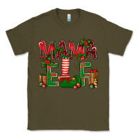 Army Green Christmas Mama Elf Classic Tee - BundleAndBundleShop