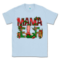 Dusty Blue Christmas Mama Elf Classic Tee - BundleAndBundleShop