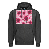 Charcoal Heather breast cancer sunflower Zipper Hoodie - CowGirlArtShop